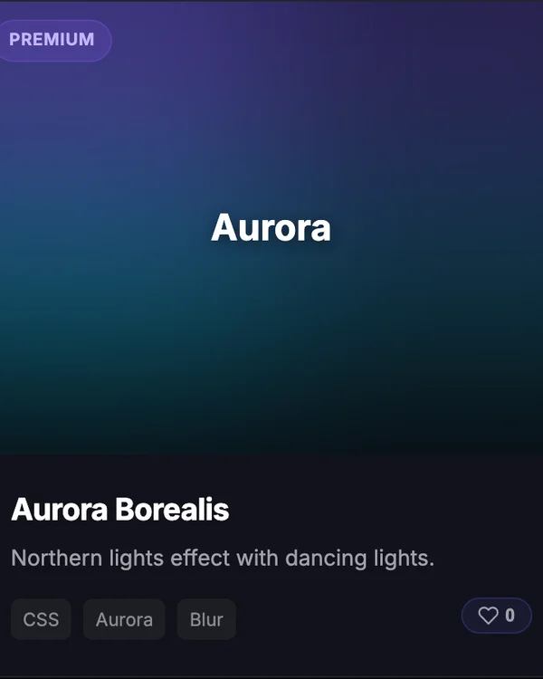 CSS animated Aurora Borealis background effect