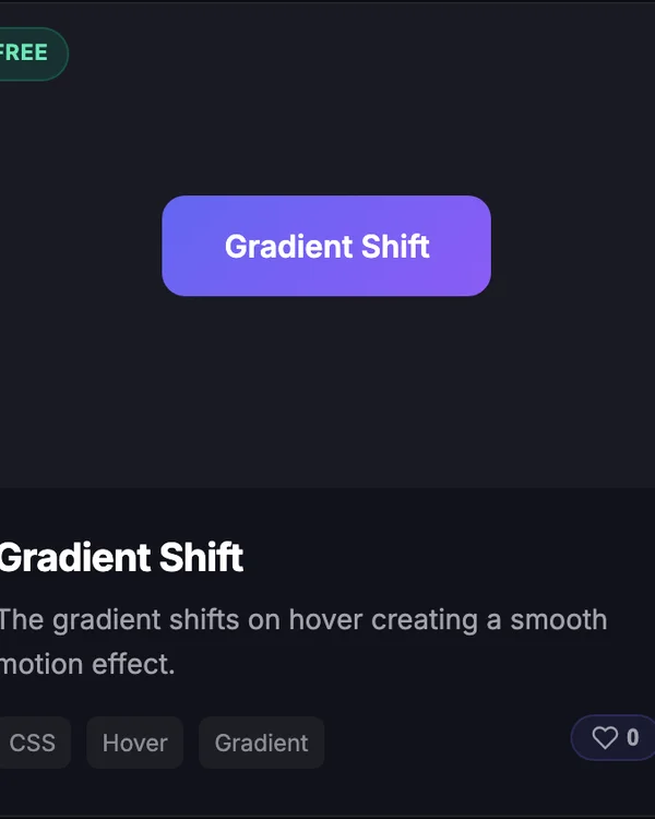 CSS Button Gradient Shift hover animation