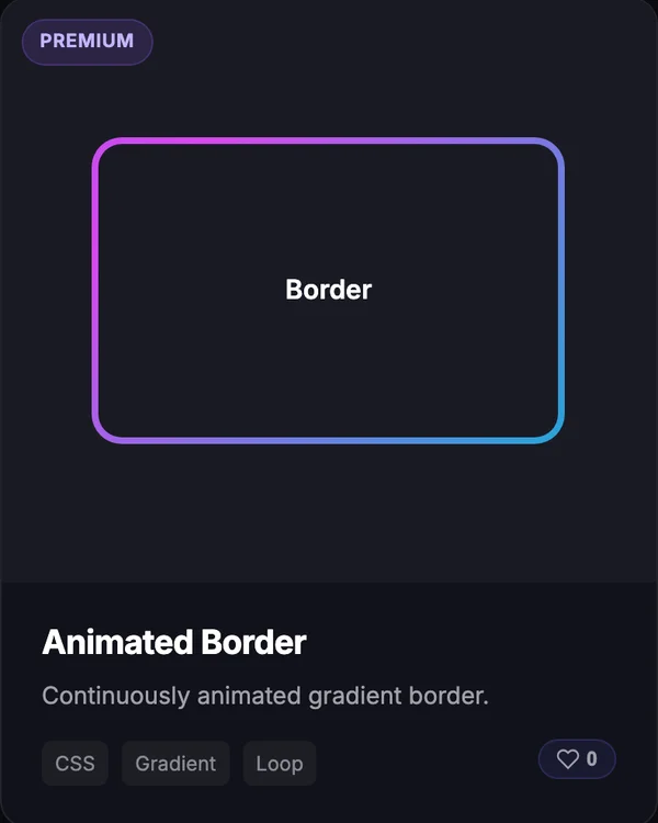 CSS Card Animated Border effect