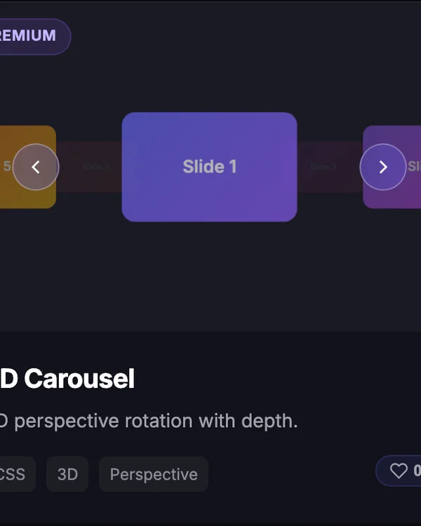 CSS 3D Carousel slider effect