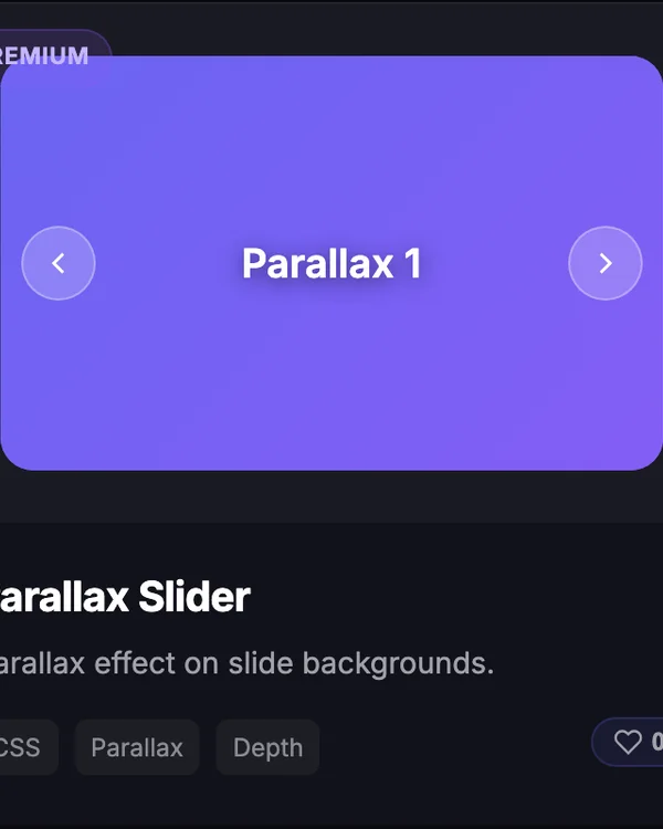 CSS Parallax Slider scrolling effect