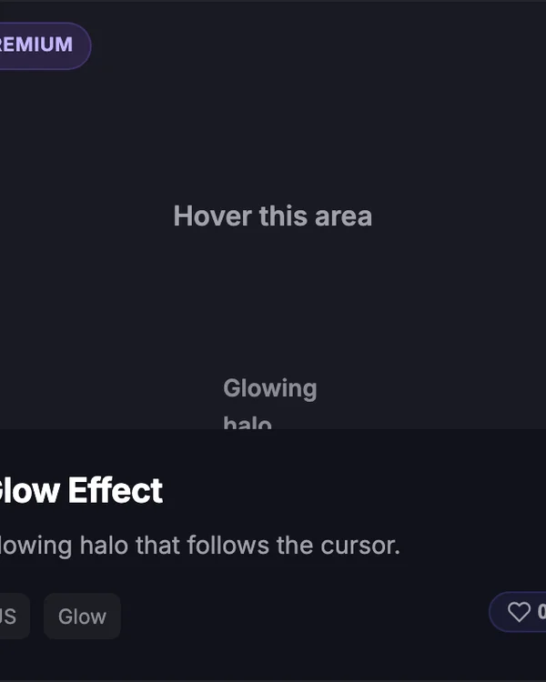 JavaScript custom Glow cursor effect