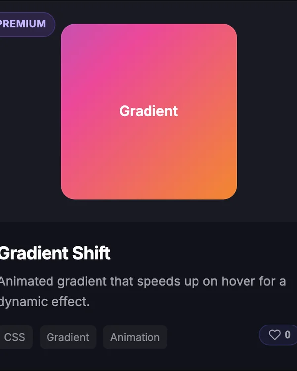 CSS Hover Gradient Shift animation