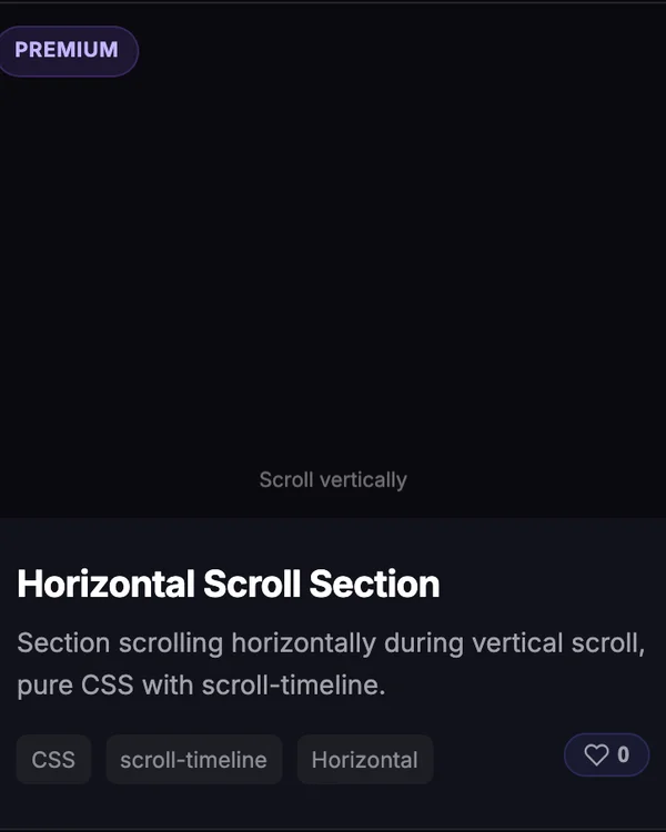 CSS Horizontal Scroll section effect