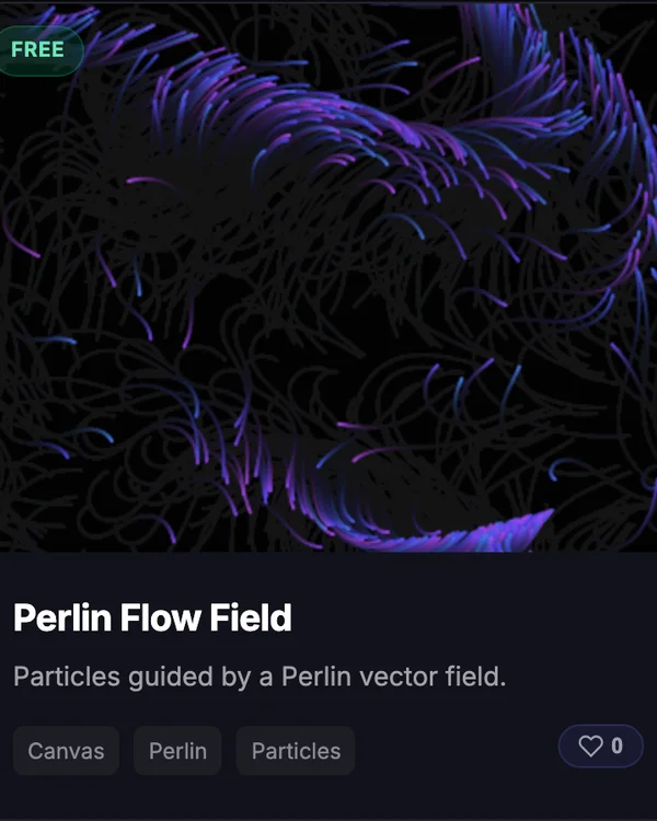 JavaScript SVG Perlin Flow Field generative art