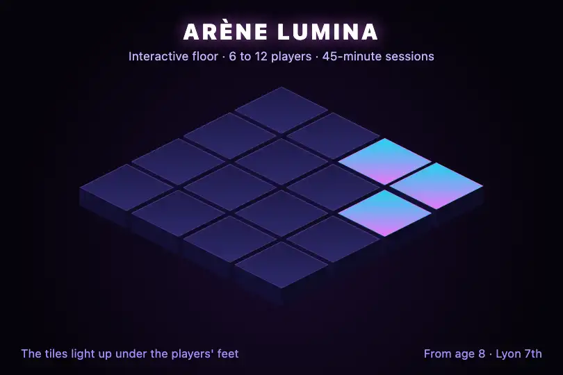 The light-up tiles of an interactive game room — presentation page — Isometric Grid example 2