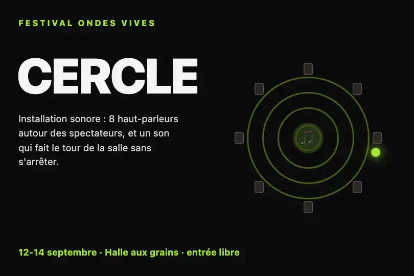 Le son qui tourne autour du public â page d'un festival d'art sonore â Spatial Audio Dir exemple 2