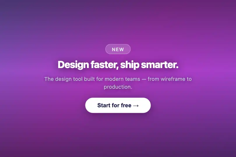 Full-screen landing — SaaS hero — Gradient Wave example 1