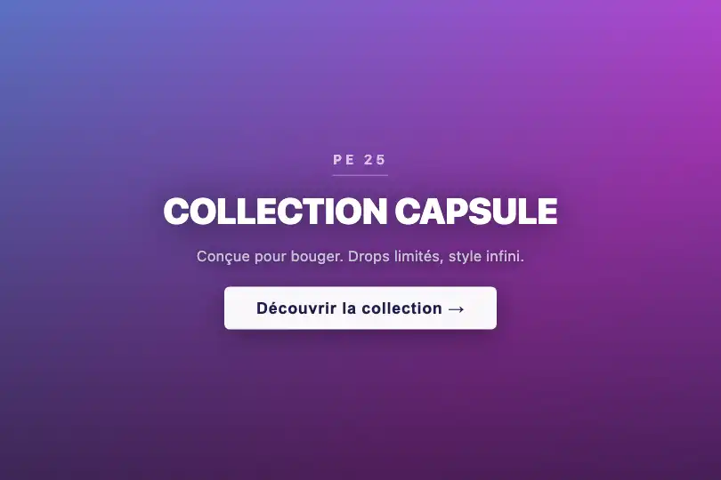 Hero e-commerce — Lancement de collection capsule — Gradient Wave exemple 3