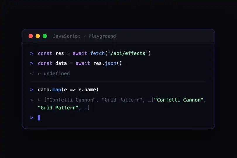Online REPL interface — Playground and code editor — Grid Pattern example 2