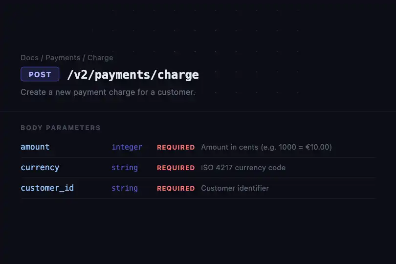 Documentation section background — API reference page header — Grid Pattern example 3