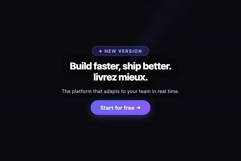 SaaS hero — Atmospheric large-surface background — Light Rays example 1