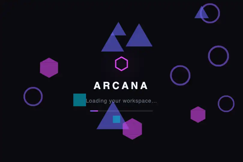 Loading splash screen — Game or creative app — Geometric Shapes example 2