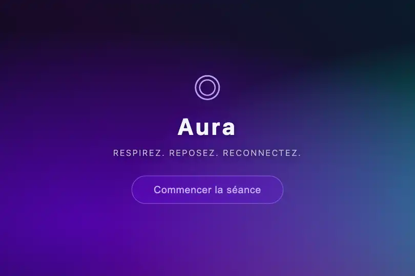 Splash screen — App bien-être ou méditation nocturne — Aurora Effect exemple 2