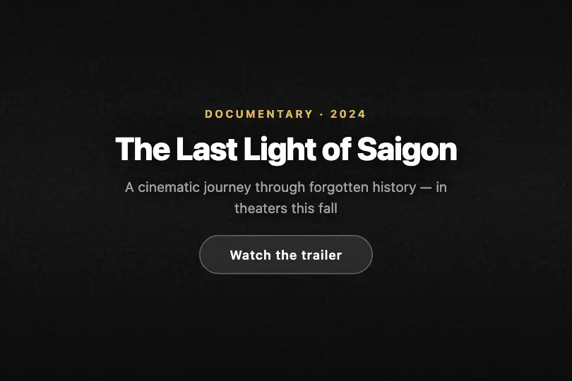 Dark hero — Cinematic landing page — Noise/Grain Texture example 1