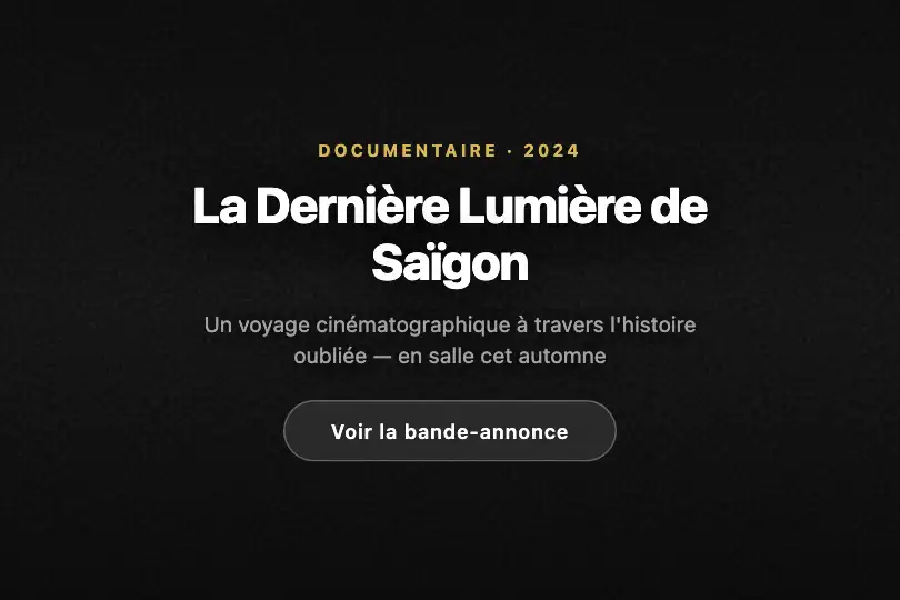 Héro noir — Landing page cinématographique — Noise/Grain Texture exemple 1