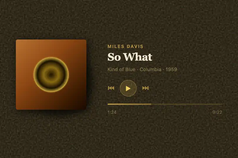 Pochette vinyl — Lecteur audio vintage — Noise/Grain Texture exemple 3