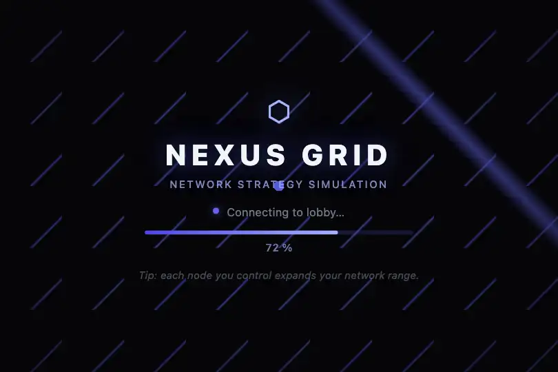 Loading screen — Strategy game or network simulation — Network Lines example 3