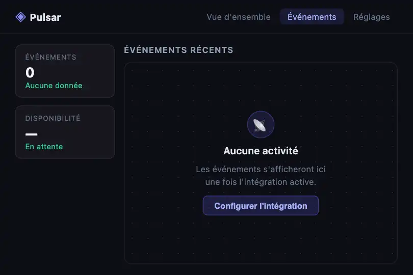 Dashboard — Fond de carte vide (empty state) — Dot Grid Pattern exemple 3
