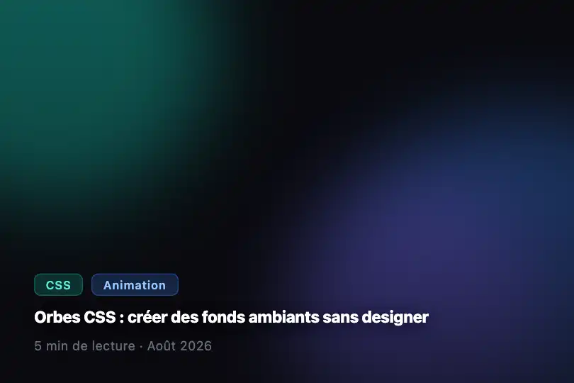 Header d'article — Bannière éditoriale couleur-thème — Floating Shapes exemple 3