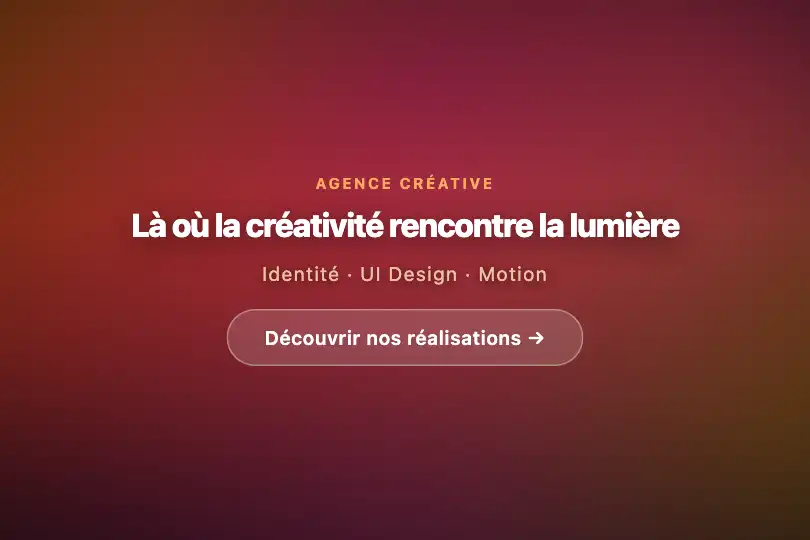 Hero plein écran — Portfolio créatif ou landing page musicale — Sunset Mesh exemple 1