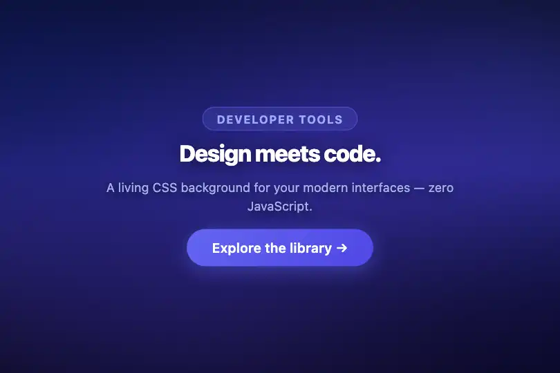 Full-screen hero — Design tool landing page — Monochrome Mesh example 1