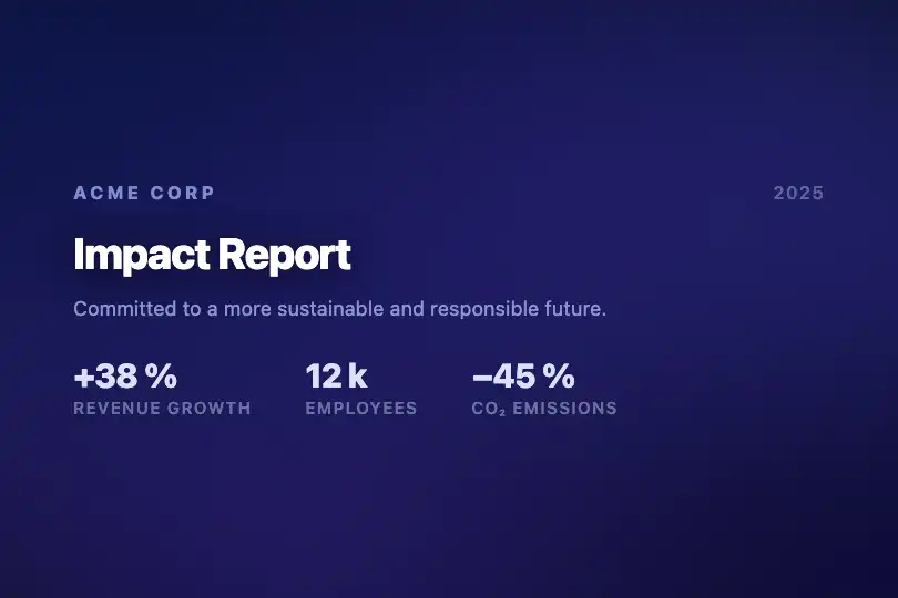Impact report — Institutional page background — Monochrome Mesh example 2