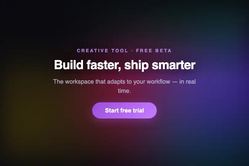 Interactive product hero — Cursor-driven SaaS landing — Interactive Mesh example 1