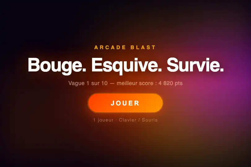 Écran d'accueil ludique — Jeu casual ou démo interactive — Interactive Mesh exemple 3