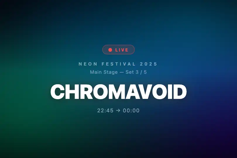 Event background — Festival or live stream between sets — Gradient Morph example 3