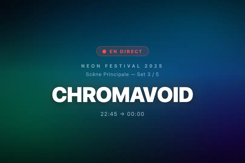 Fond événementiel — Festival ou live stream entre les sets — Gradient Morph exemple 3