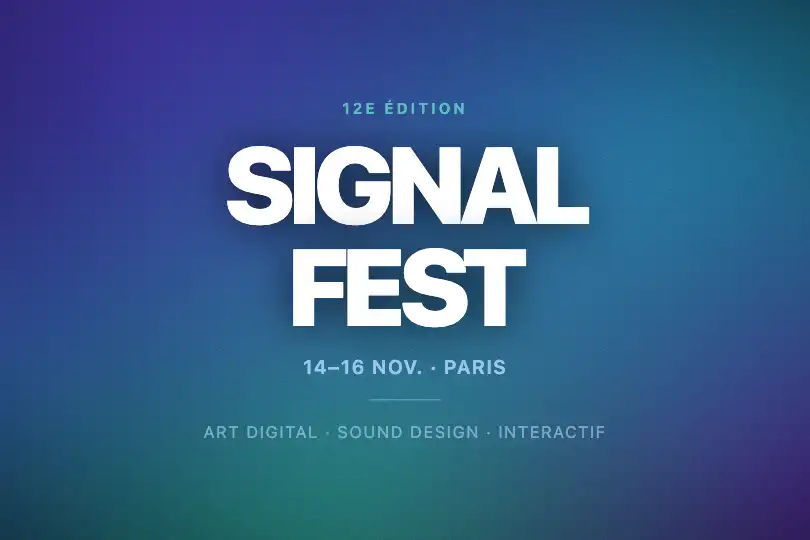 Affiche de festival numérique — Couverture éditoriale — Noise Mesh exemple 2