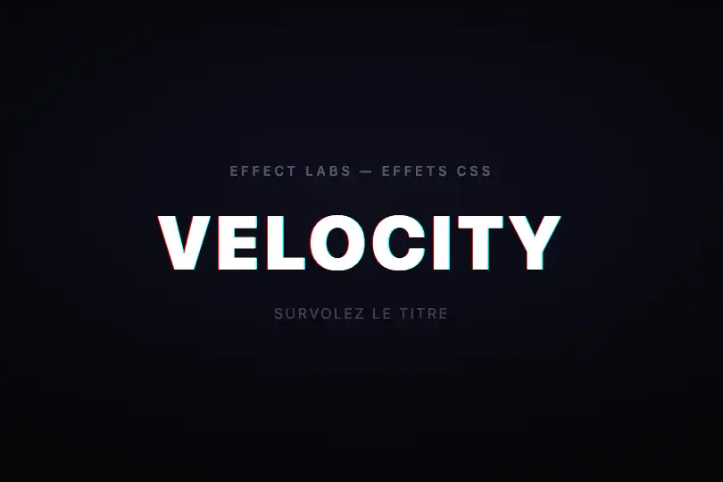 Grand titre de hero — Portfolio ou landing créative — Chromatic Aberration Text exemple 1