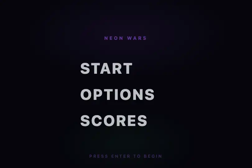 Main menu — Dark game interface — Chromatic Aberration Text example 3