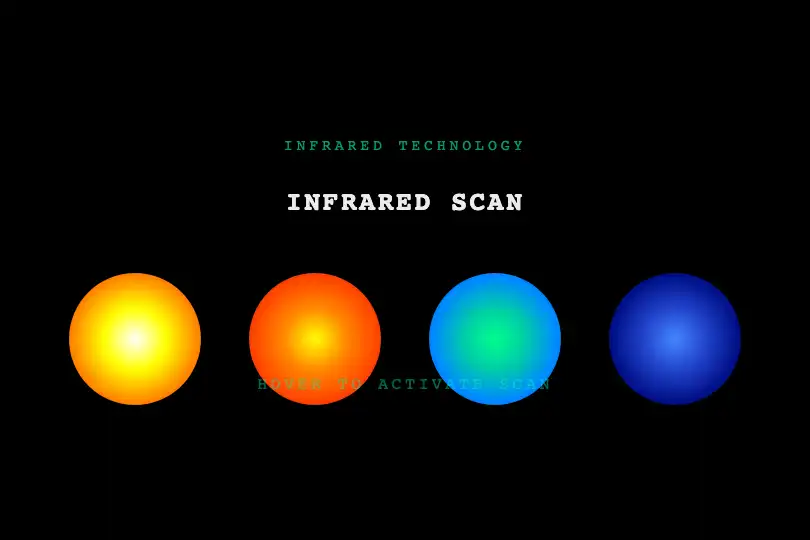 Hero section — Sci-fi infrared scanner — Thermal Vision example 3