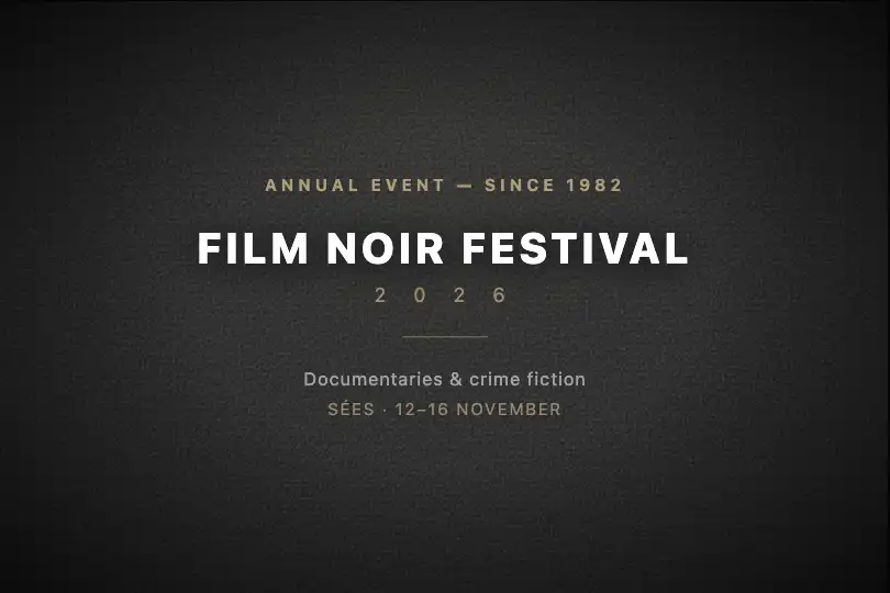 Full-screen hero — Film noir festival — Film Noir example 1