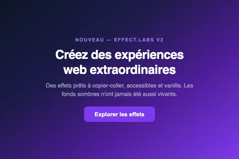 Hero plein écran — Landing page produit dark — Grain Gradient exemple 1