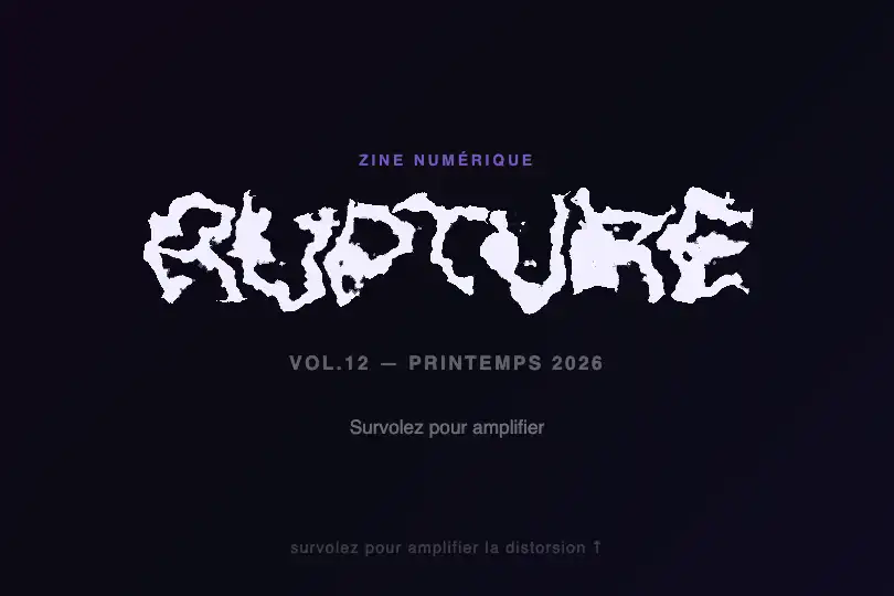 Header éditorial — Titre glitch pour un zine ou portfolio créatif — Noise Displacement exemple 1