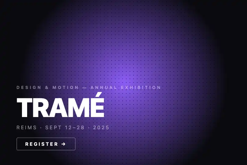 Full-screen event poster — HALFTONE example 1