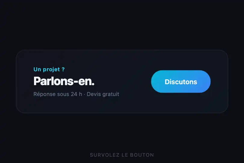 Bandeau de contact — site d'agence ou de freelance — Magnetic Button exemple 3