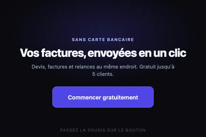 Commencer gratuitement — hero d'un SaaS — Shine Sweep exemple 2