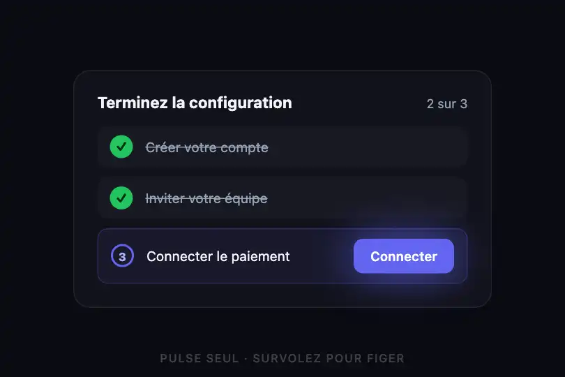 Next step of an onboarding flow — Glow Pulse example 1