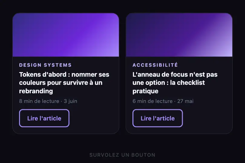 Lire l'article — carte de blog — Fill Slide Up exemple 2