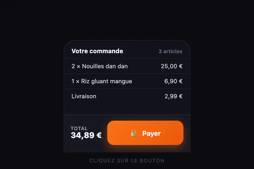 Payer — barre d'action fixe d'un tunnel mobile — Press Feedback exemple 2