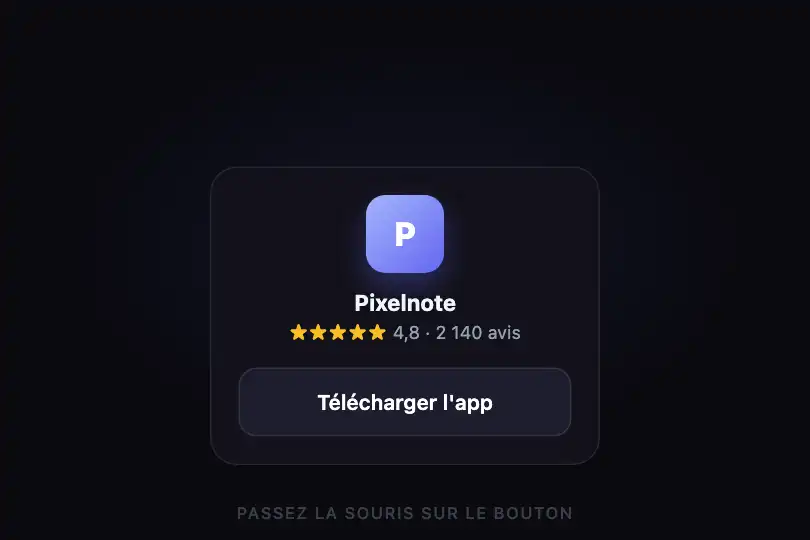 Télécharger l'app — carte de téléchargement — Slide Reveal exemple 1