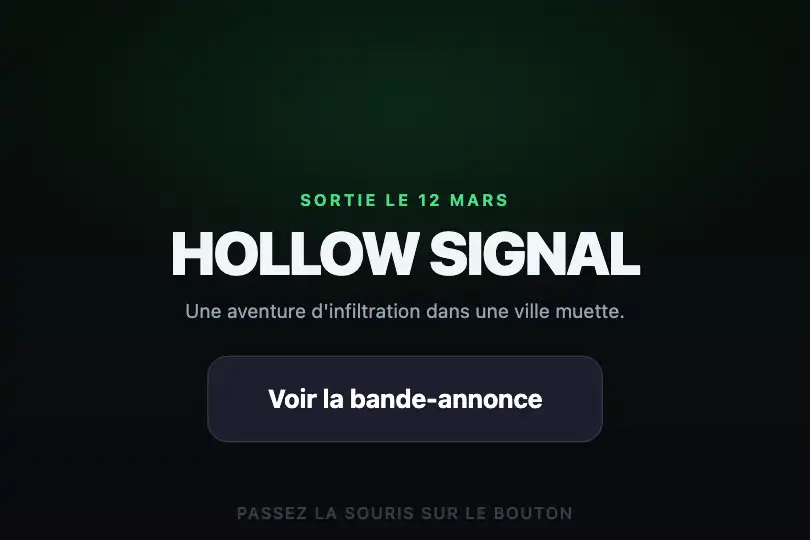 Voir la bande-annonce — hero d'un jeu ou d'un film — Slide Reveal exemple 3