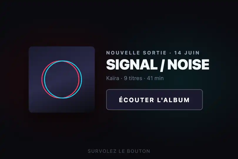 Écouter l'album — sortie d'un label de musique électronique — RGB Split exemple 1