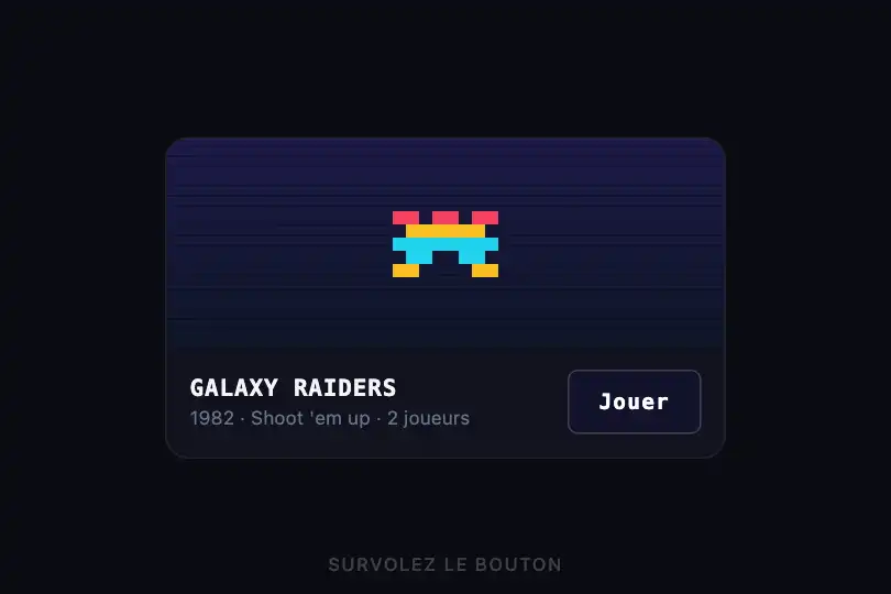 Jouer — carte de jeu rétro ou d'arcade — RGB Split exemple 2