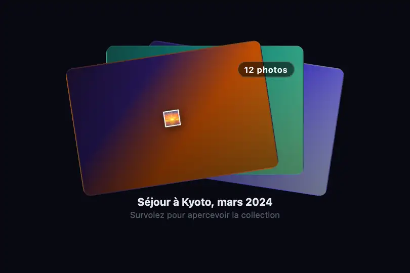 Photo gallery thumbnail — portfolio — Stacked Cards example 2