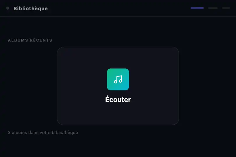 Catalogue musique — Carte album avec aperçu rapide — Card Morph exemple 3